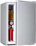 Klarstein Fargo Retro Koelkast 67 L met 4 L Vriesvak, Glazen Mini Koelkast voor Slaapkamer, Stille Drankenkoeler 5-14 °C, Verstelbare Schappen