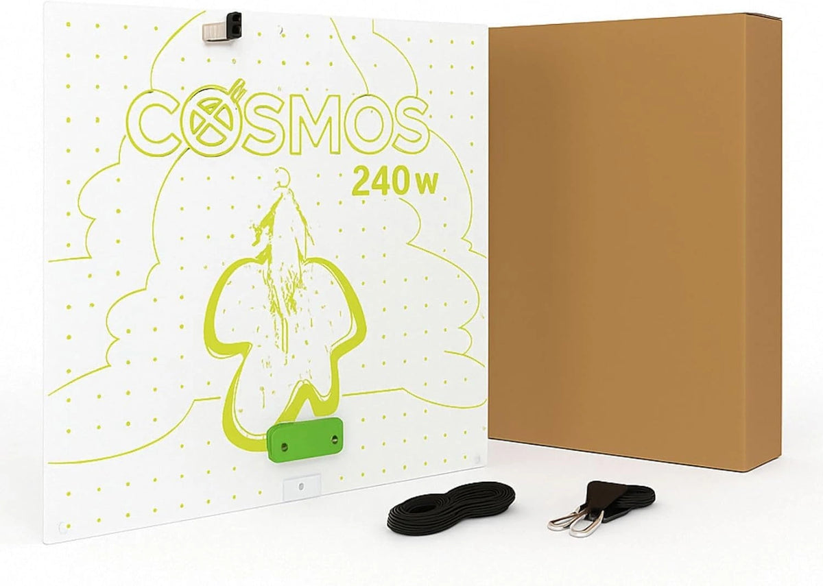 Weedness Cosmos Lamp LED voor Planten 240 Watt Volledig Spectrum 42x42 cm 2,5 μmol/J, Binnen Buiten Kweek Ontkieming Bloei Groei, wit