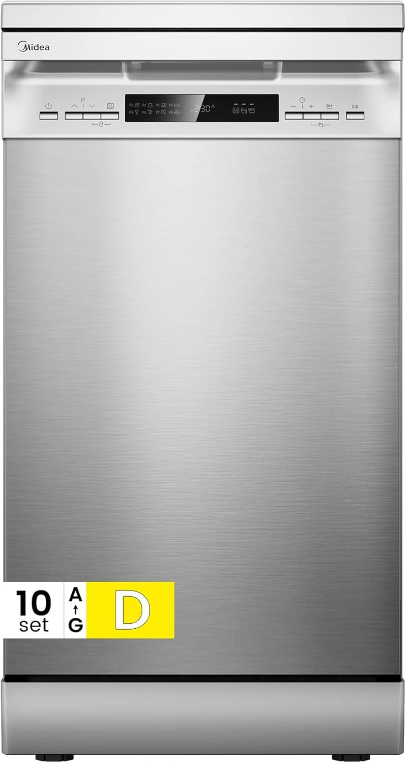 Midea Geschirrspüler MFD45S200X.1-IT, freistehend, Edelstahl