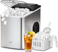 WIE Ijsblokjesmachine 15KG/24Uur, 6 Mins Snel Ijs, 2 liter Watertank, Zelfreinigende Ijsmachine Voor Op Het Aanrecht