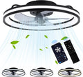 Fiqops Smart Plafondventilatoren met verlichting, omkeerbare afstandsbediening, 48 cm, 6 snelheden, dimbaar, timer