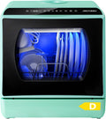 AIRMSEN Mini-vaatwasser voor aanrecht, 5 + 1 programma's, waterreservoir van 5 l, touch-bediening en led-scherm, geschikt voor gezinskeukens