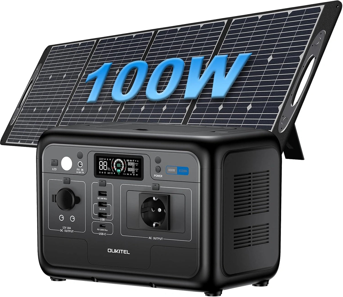 ROTKUSZ Tragbare Powerstation P800E, 512 Wh, 800 W