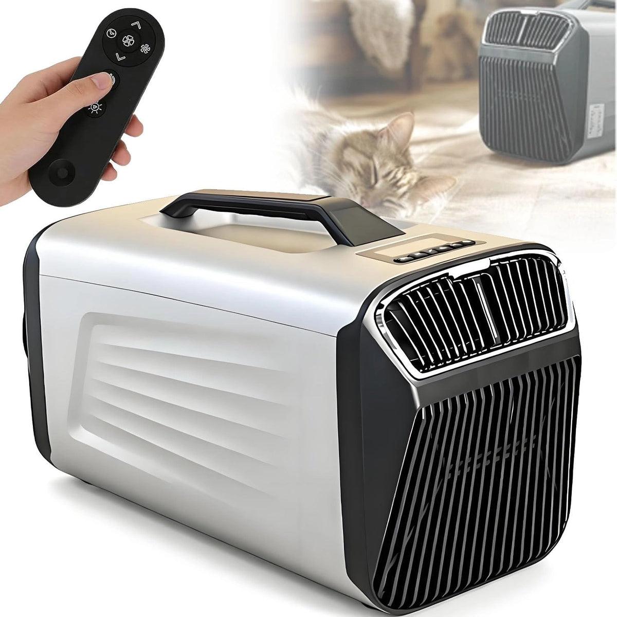 Draagbare airconditioner van 5200BTU,energiezuinige tent-airco van 400W met compressor,stille 4-in-1 mobiele airconditioner voor