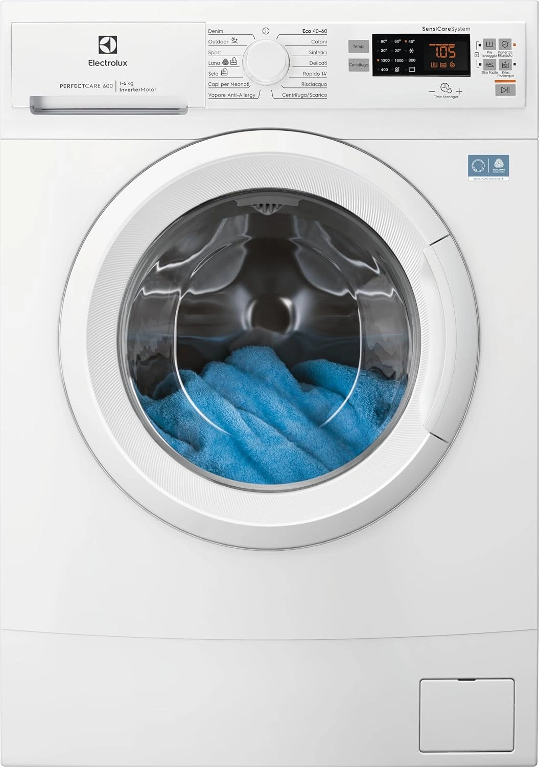 Electrolux ew6s526a perfectcare 600 wasmachine slim met voorlader, nominale capaciteit van het programma Eco 40°-60° (kg) 6,0 kg