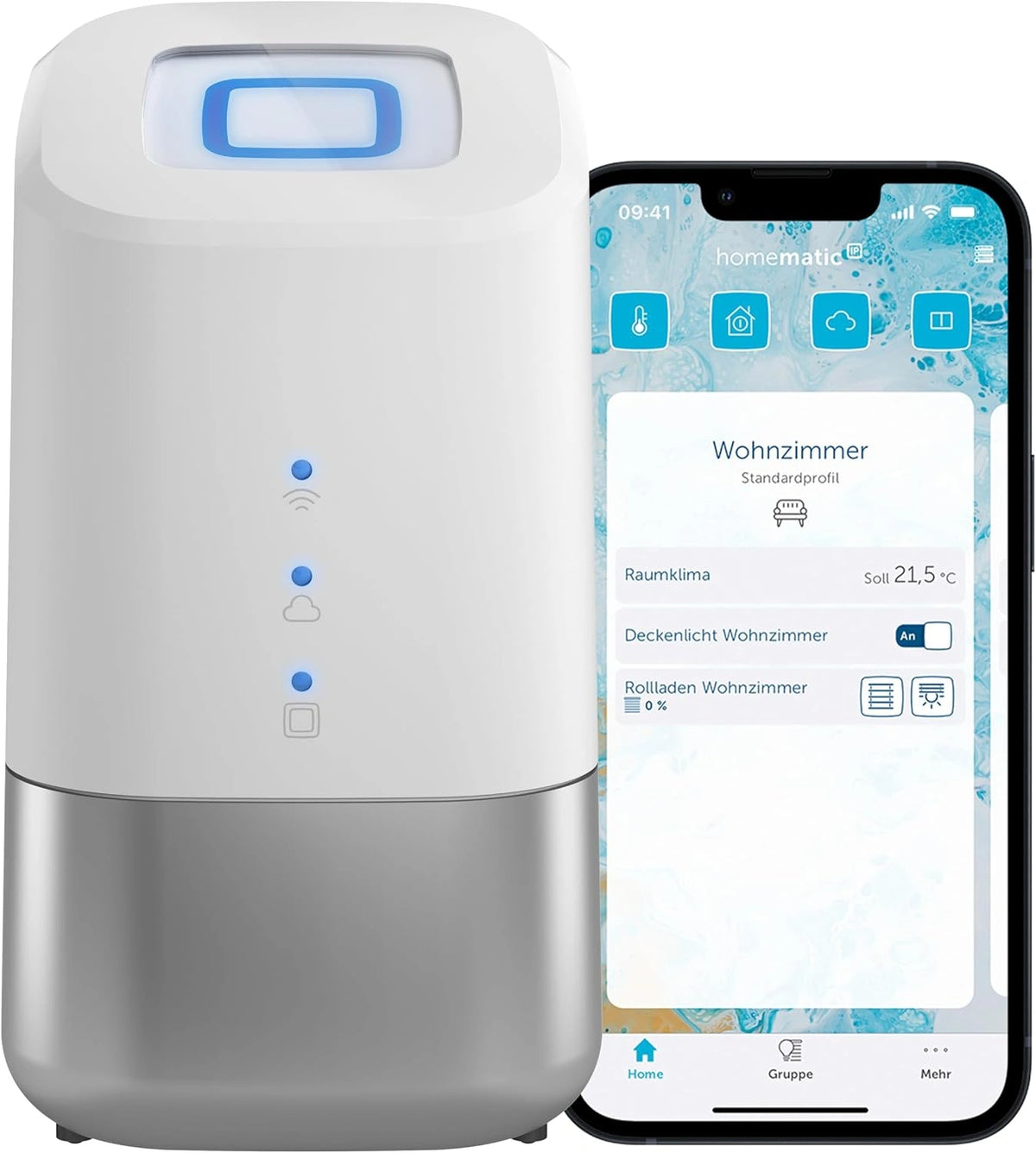 Homematic IP Home Control Unit, Smart Home Central, digitale bediening via gratis app, Alexa en Google Assistant, online en offline modus
