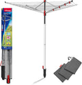 Vileda Sun-Lift Compact droogmolen, 40 m linnenlengte, in hoogte verstelbaar 1,55-1,72 m, Easy-Lift-systeem, incl. 8 kleerhangerhouders, bodemhuls