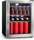 Klarstein Beersafe 33 L Mini Koelkast met Glazen Deur, Drankenkoelkast, Zwart