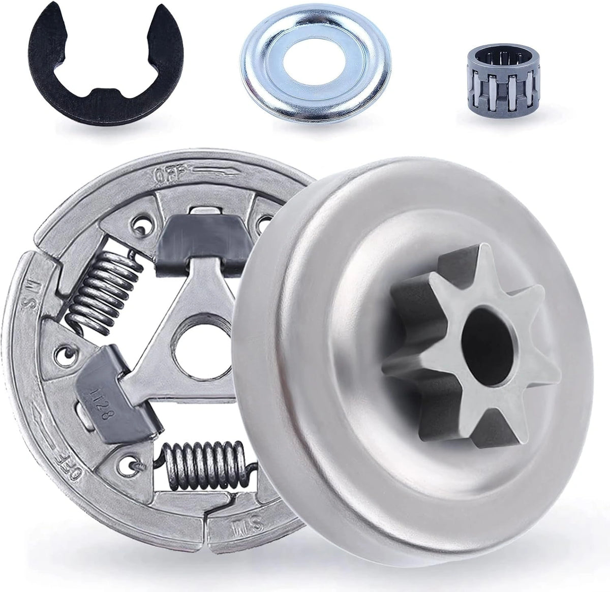 3/8' Koppeling Drum Tandwiel Kit voor STIHL MS362 MS391 MS461 MS311 Kettingzaag, ADEFOL 7-tanden koppelingstrommel + koppelingsassemblage + naaldlager