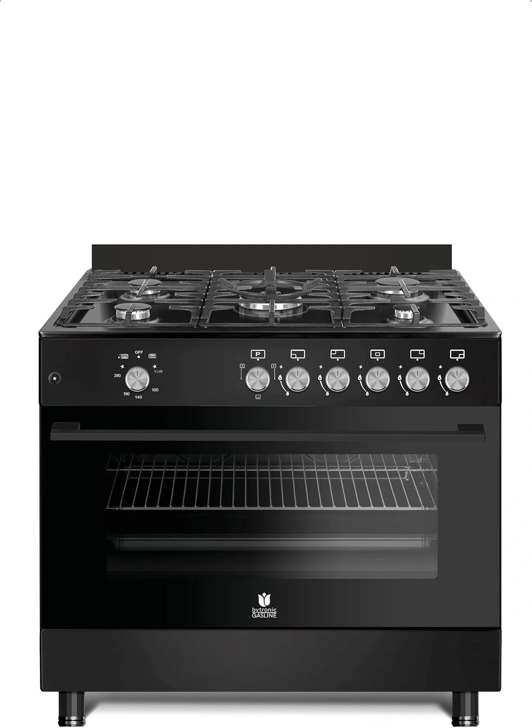 Gasline Backofen GAG90GOINNB, Schwarz