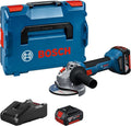 Bosch Professional 18V System haakse accuslijpmachine GWS 18V-8 (schijfdiameter 125 mm, incl. 2 x GBA 4.0Ah-accu, oplader GAL 18V-40, L-BOXX), zwart