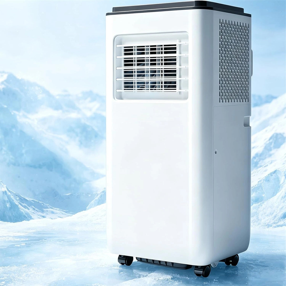 Mobiele Airco, 14000 Btu-Unit Met 2 Snelheden, Afstandsbediening, 24-Uurs Timer, Functies Voor Koelen, Verwarmen