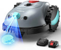 YARDCARE V100 Robotmaaier zonder begrenzingskabel, met camera, hindernisvermijding, visie-navigatie, 4 Ah accu, grasmaaier