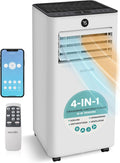 SereneLife airconditioner, Mobiele Airco, Wi-Fi, Geluidloze Koeling, Draagbaar, Koelen, Ontvochtigen & Ventilator, 24-Uur Timer & Raaminstallatie Kit