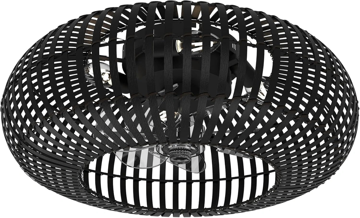 Varin® Slimme Plafondventilator met Verlichting, Ø 50cm, Bamboe Zwart