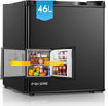 FOHERE Mini-koelkast, 46 liter, met ijsvak, kleine koelkast, temperatuurregeling, energiebesparend, stil, ideaal voor kantoor, camping en gaming
