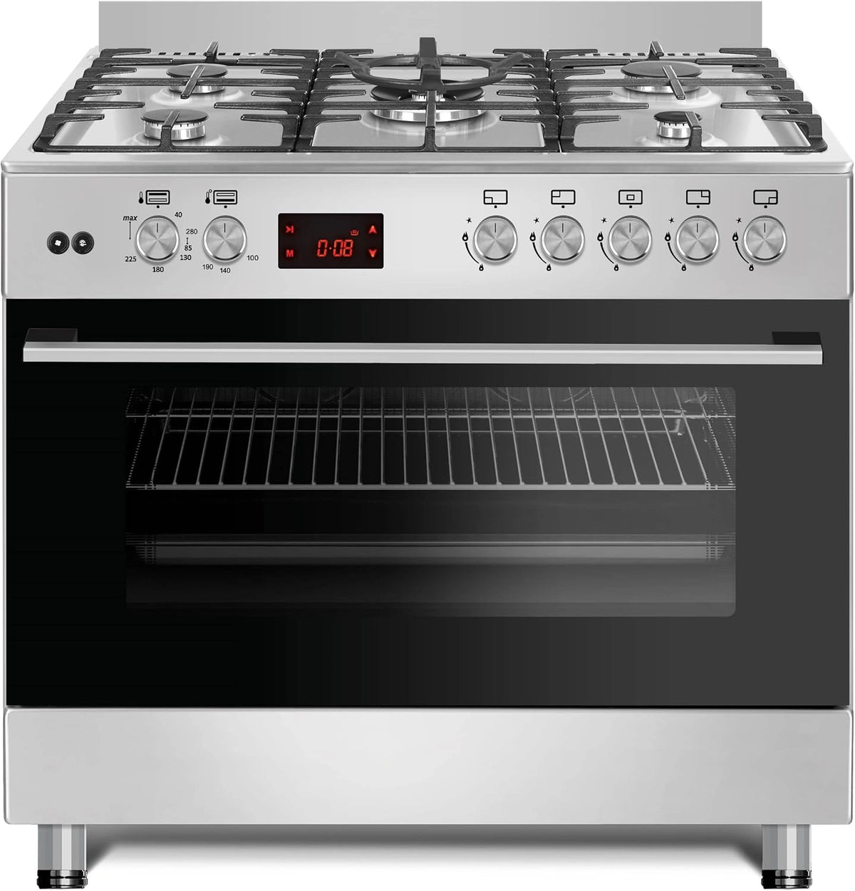 Gasline Einbaubackofen GAG90PINEX, Umluft, Edelstahl