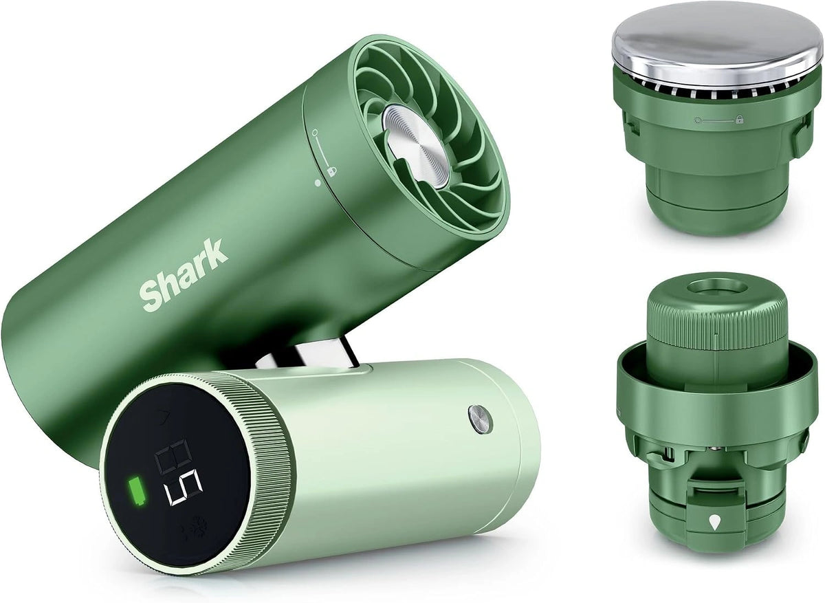Shark ChillPIll Matcha FA022UKGN 3-in-1 hogesnelheidsventilator, ultradunne nevel en InstaChill systeem, inclusief 3 koelopzetstukken
