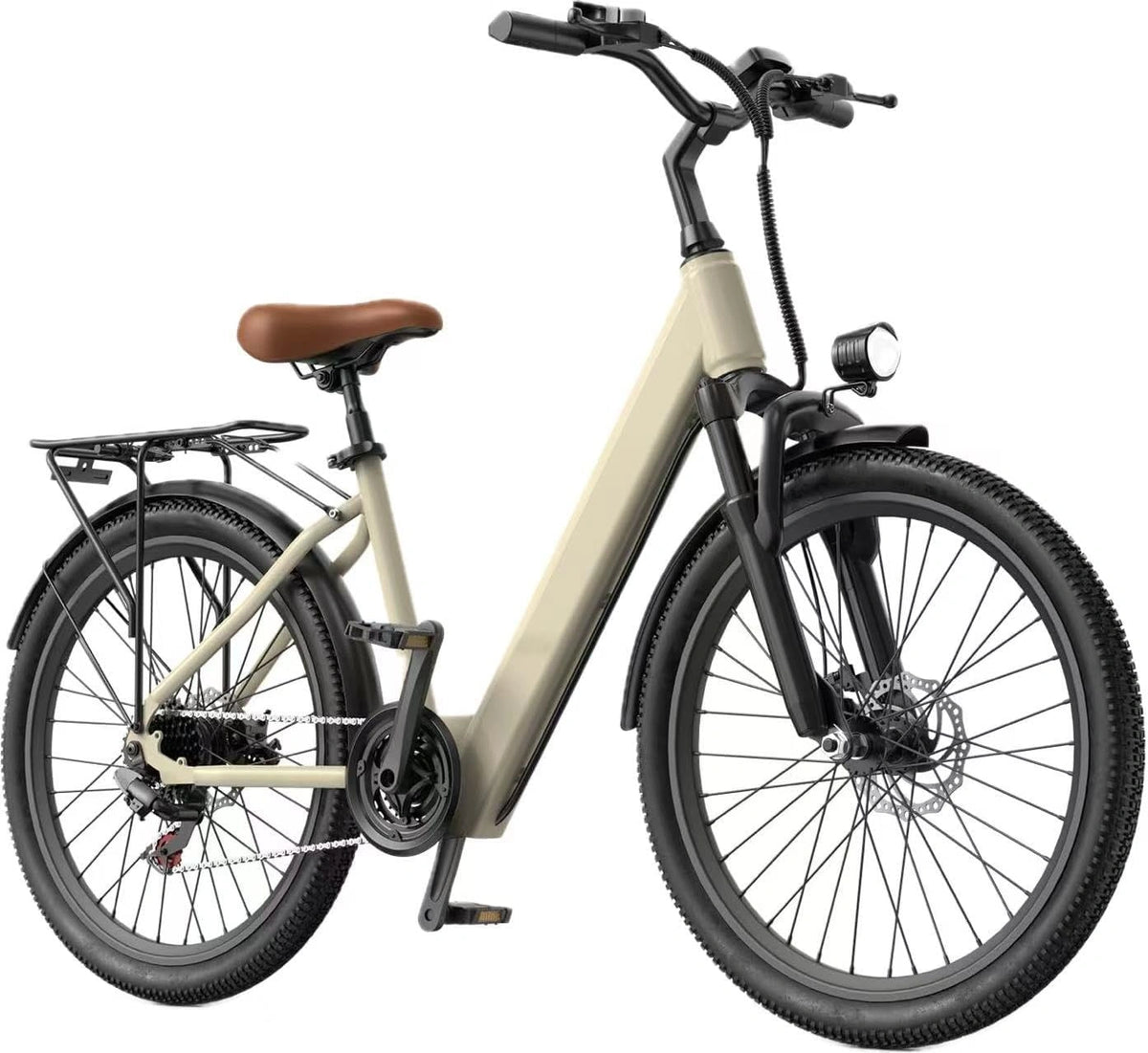 Eleglide Elektrische fiets, 24 inch, motor 250 W, e-cityfiets, 7 versnellingen, e-bike voor volwassenen met accu 36 V, 13 Ah, lcd-scherm