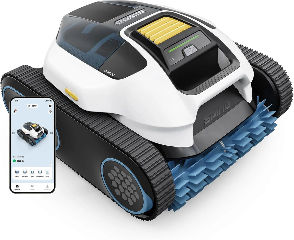 SPINO E1 Draadloze zwembadrobot, zwart
