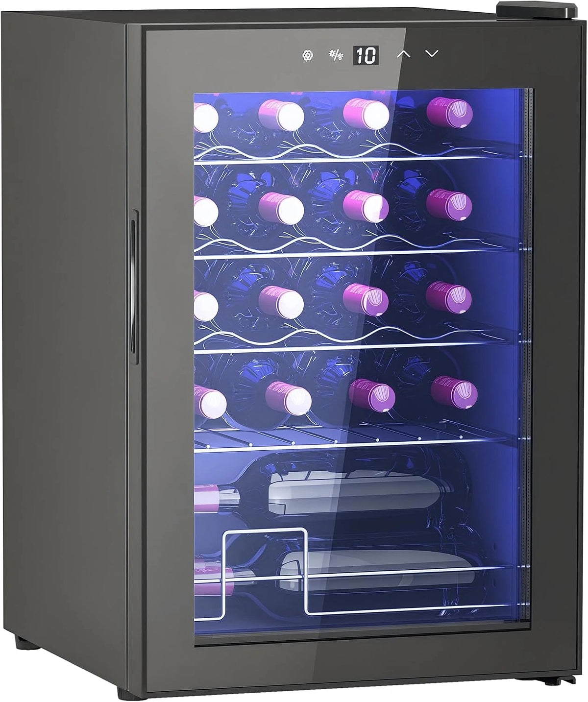 HOMCOM Weinkühlschrank, 53 L, Schwarz