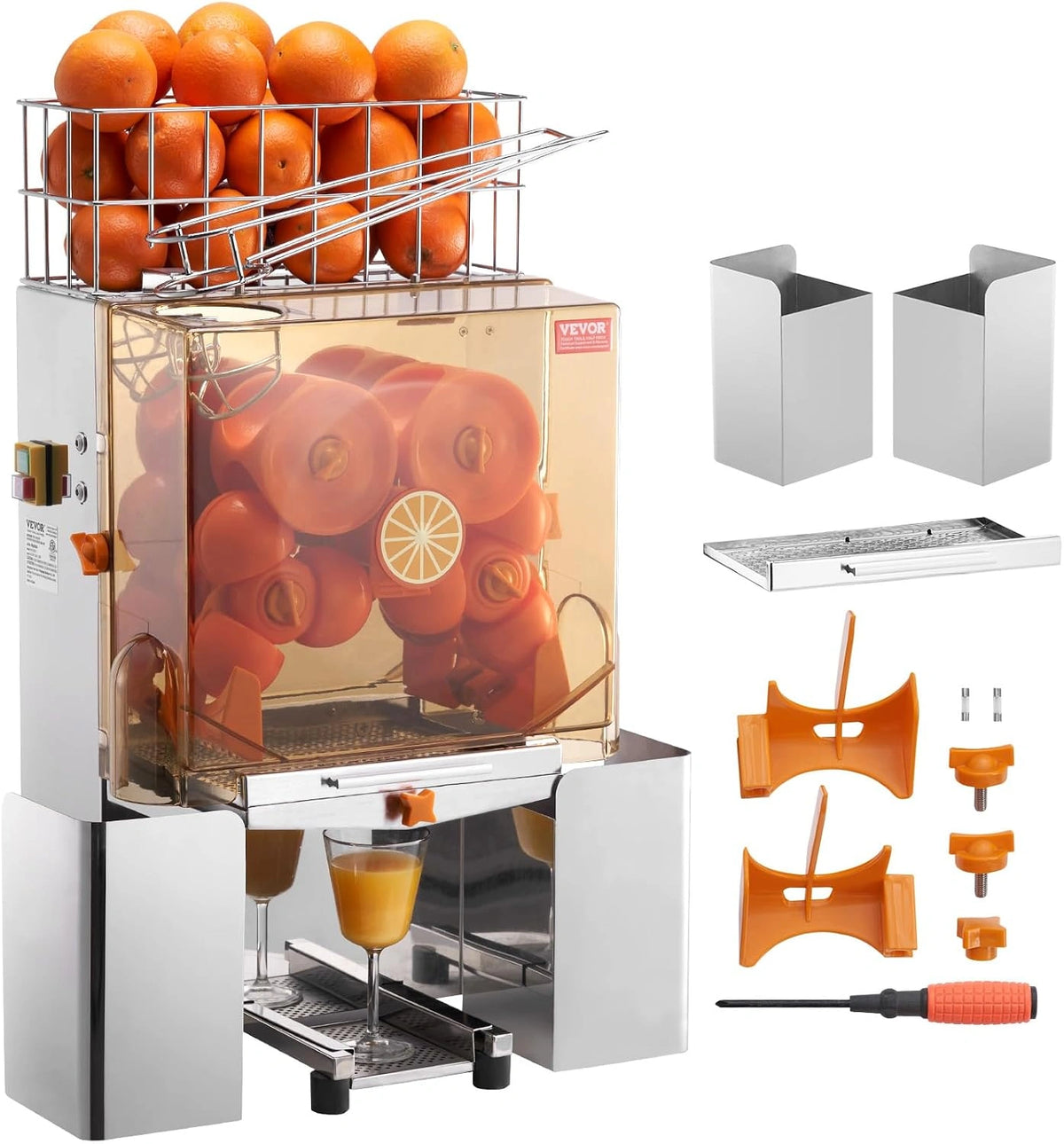 VEVOR Zitruspresse Automatischer 120, Edelstahl