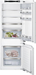 Siemens KI77SADE0 iQ500 Inbouw-koelvriescombinatie/E / 207 kWh/jaar / 231 l/lowFrost/hyperFresh Premium 0° / LED-verlichting/plat scharnier, zilver