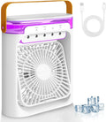 Mobiele airconditioner, luchtkoeler met waterkoeling, 4-in-1 verdampingskoeler, luchtbevochtiger, luchtreiniger en ventilator, 3 snelheden