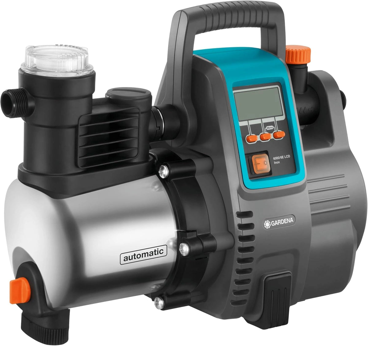 Gardena Premium Hydrofoorpomp 6000/6E LCD Inox: Hydrofoorpomp met een Capaciteit van 6000 L/H, 1300 W Motor en LC-scherm