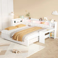Slaapbank, 2-zits, uittrekbaar, 90-180 x 200 cm, veelzijdig, wit/beige