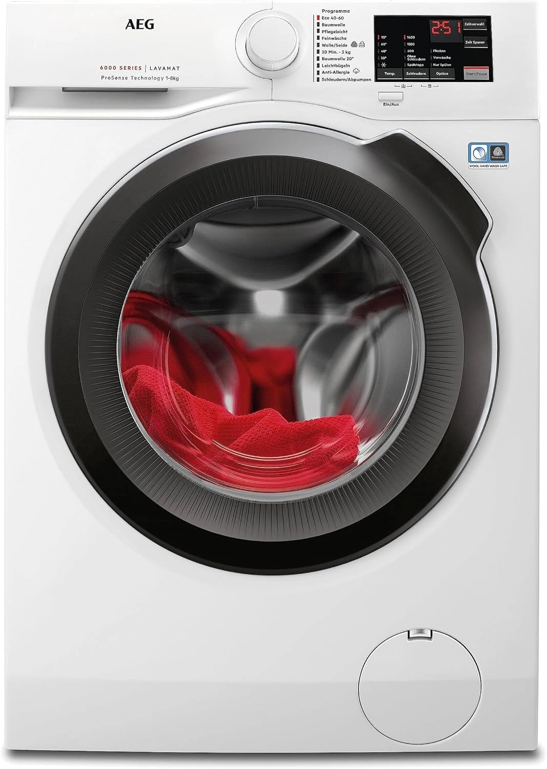 AEG Waschmaschine, Fassungsvermögen 8 kg