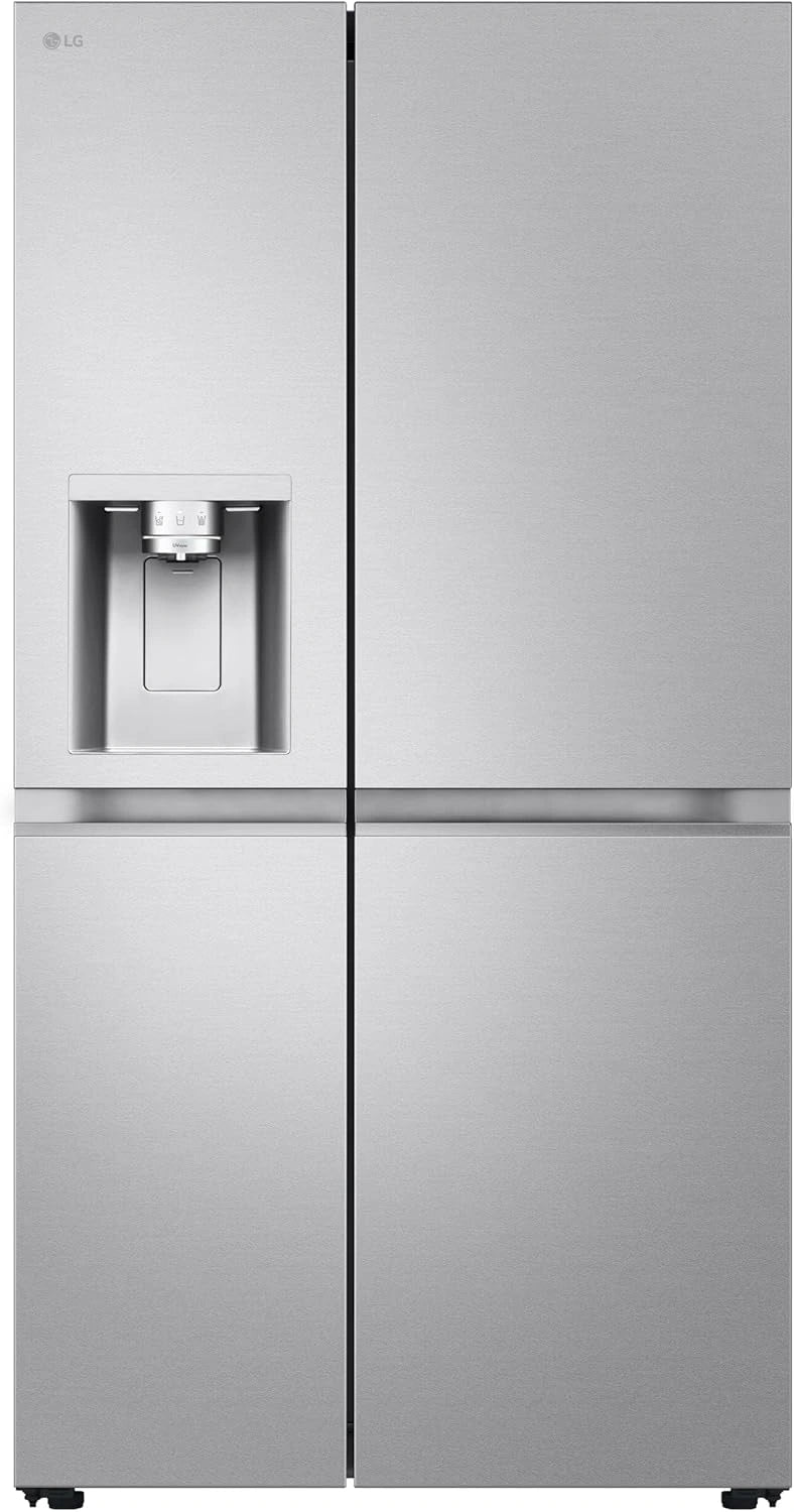 LG Side-by-Side-Kühlschrank GSLE91MBAB, 623 L, No Frost, Silber