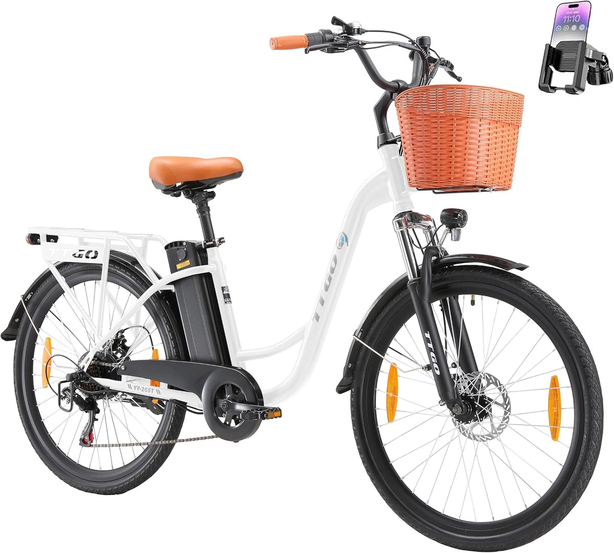 ttgo E-Bike C2, 26 Zoll, Reichweite bis 25 km, 14,5 Ah, 36 V