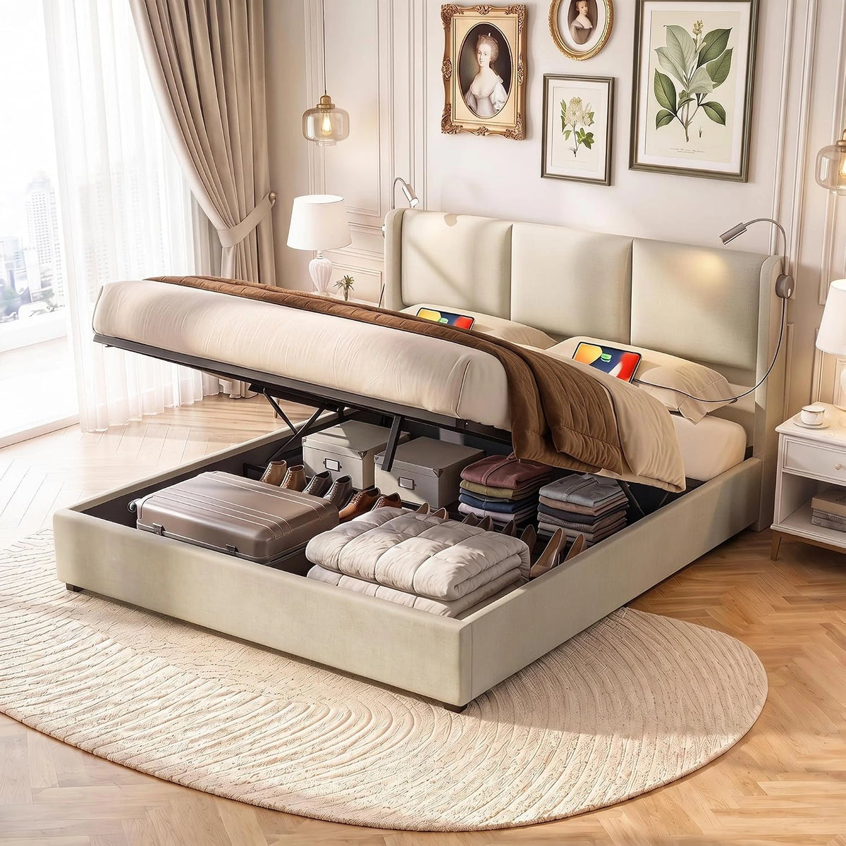 BAJKNIU Bett 160x200, Beige