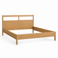 Japandi Bettgestell Eiche Natur mit Kopfteil 160x200 cm