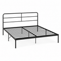 Metallbett Schwarz matt im Industrial Stil 140x200 cm