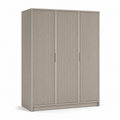 Kleiderschrank Greige mit Rillenfronten und Griffmulden 150x200 cm