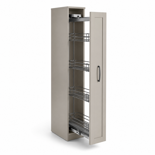 Schmaler Apothekerschrank Greige für Küchen 40x170 cm